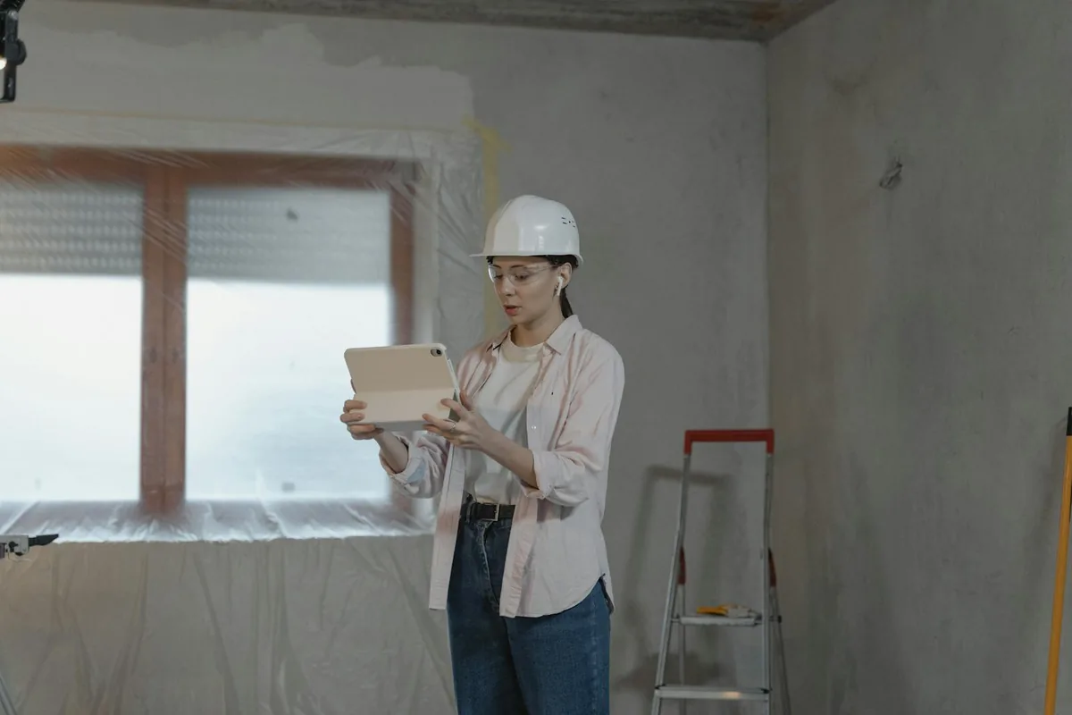 Proje planlama, ölçüm ve malzeme çalışma masası: Ev Yenilerken Teknik Destek Neden Önemlidir? Mimar, İç Mimar, Mühendis ve Tekn
