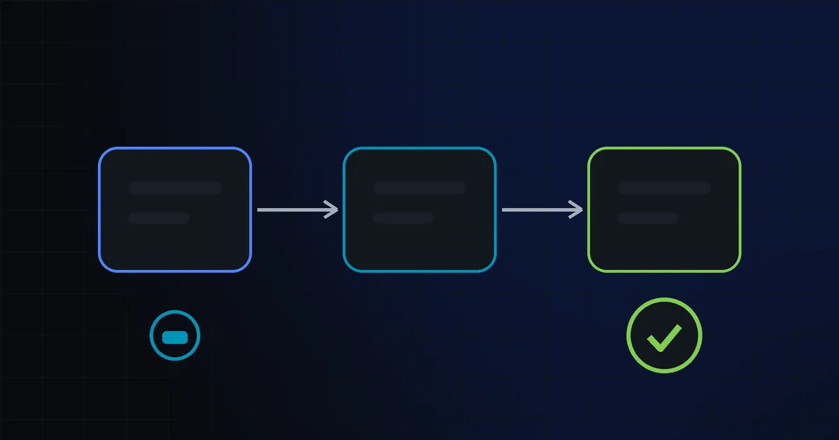 Three-stage timeline (30/60/90) with small process boxes; flat colours